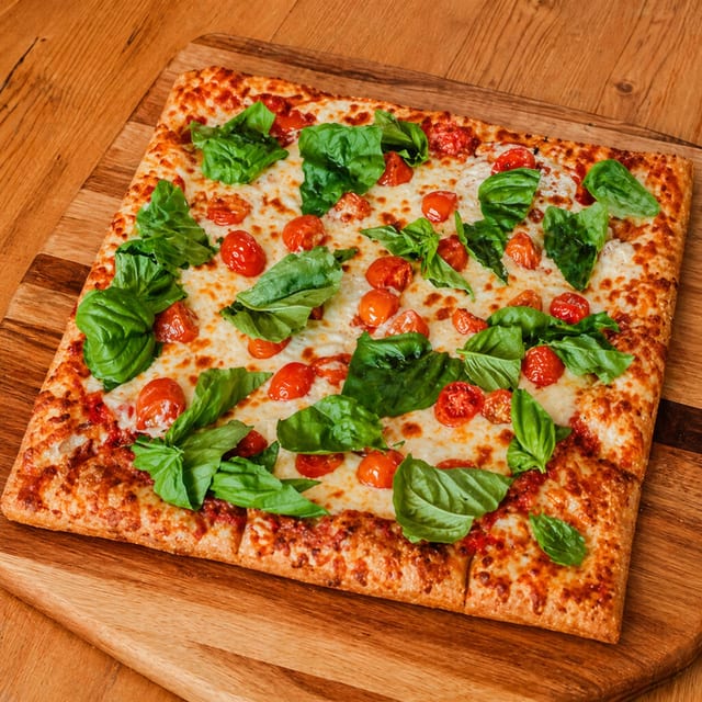 Margherita Flatbread Pizza.