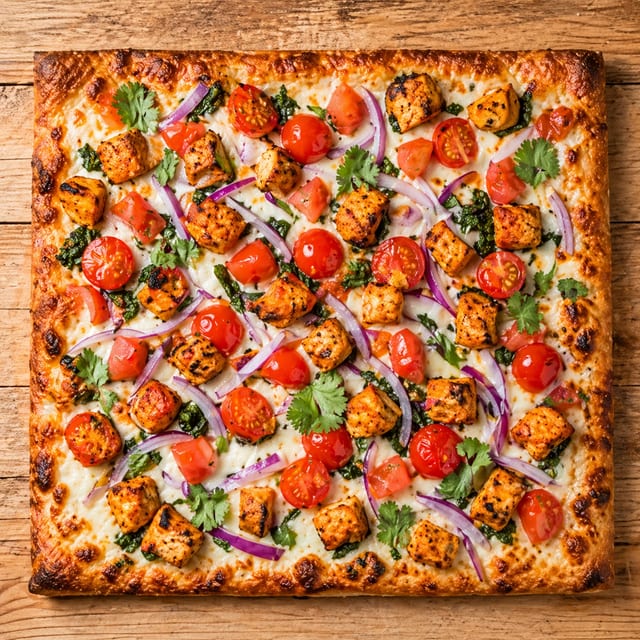 Buffalo Chicken Flatbread Pizza.