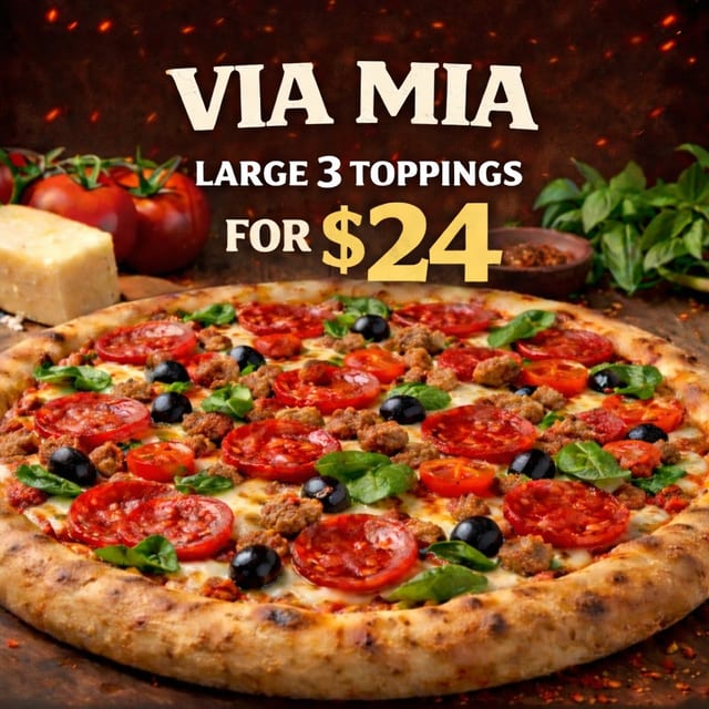 Large 3 Topping Pizza.